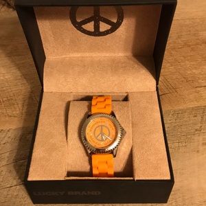 Lucky Brand Orange SilverTone Watch